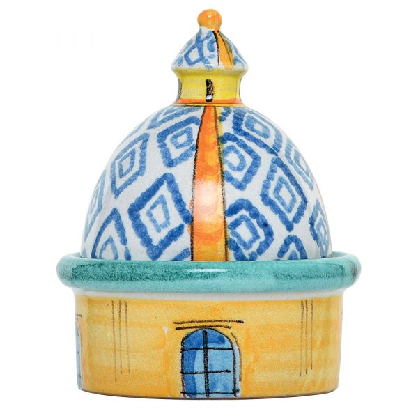 <strong>Praiano "Le cupole" in ceramica vietrese</strong> con cioccolatini, caramelle e gelèe