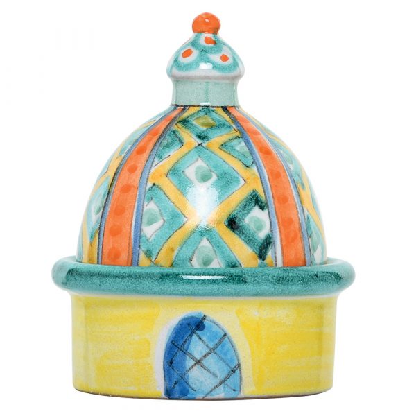 <strong>Salerno "Le cupole" in ceramica vietrese </strong> con cioccolatini, caramelle e gelèe