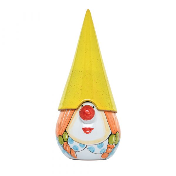 <strong> "Gnomo Giallo" gnomi in ceramica vietrese</strong> con cioccolatini, gelèe e caramelle