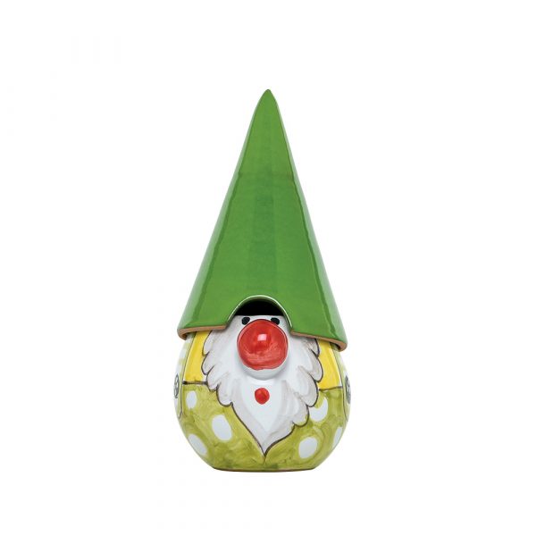 <strong>"Gnomo Verde" Gnomi in ceramica vietrese</strong> con cioccolatini, caramelle e gelèe - immagine 2